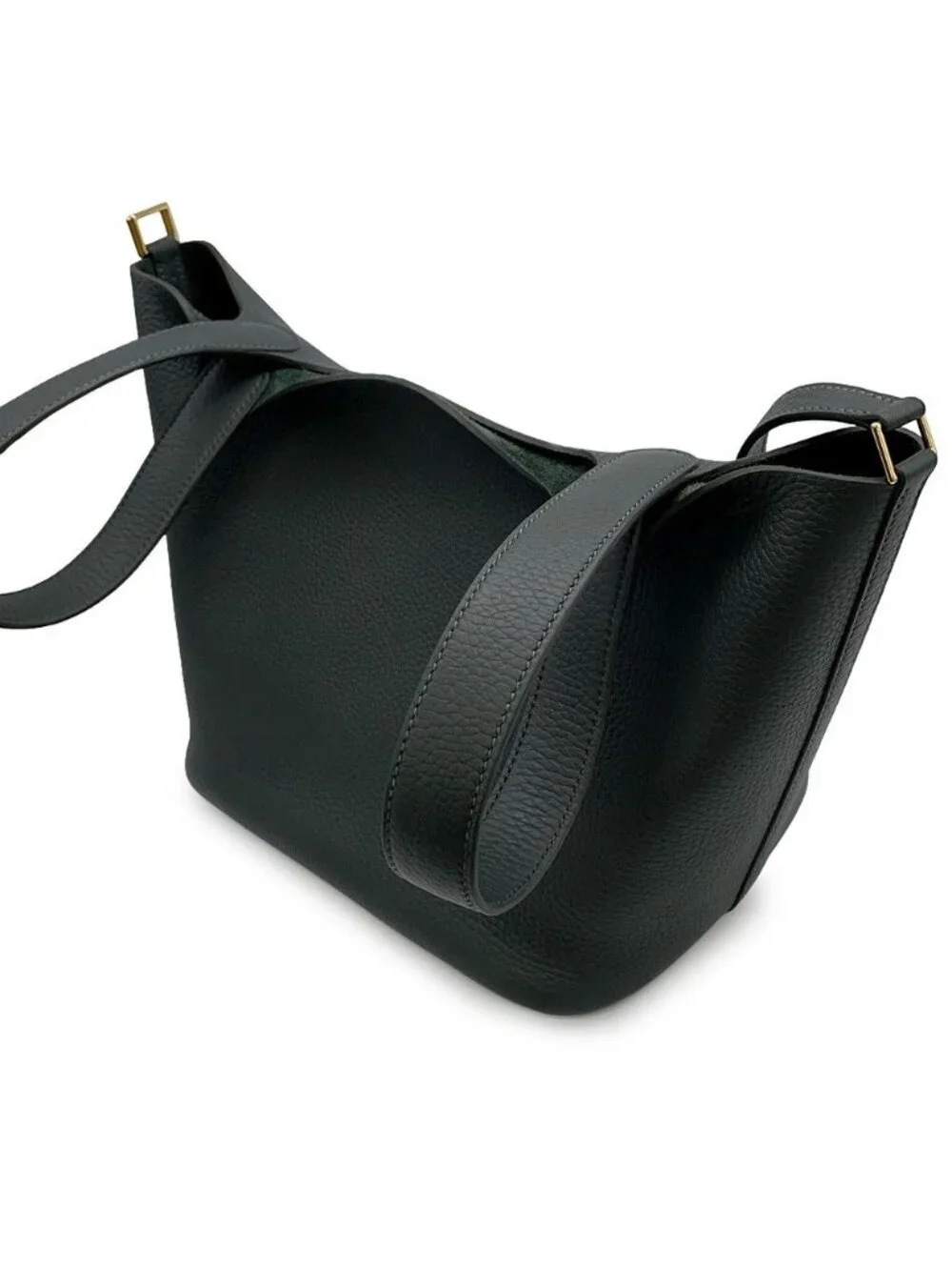 Hermes Handbag Picotin Lock MM Vert Mangrove Gold Taurillon Clemence
